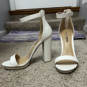White Chunky Heel